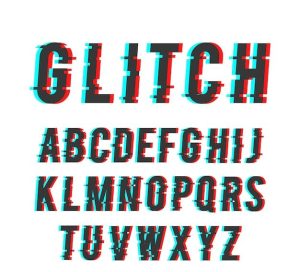 font instagram Glitch Effect